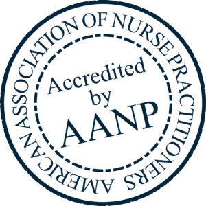 The logo for the association of nurse practitioners.